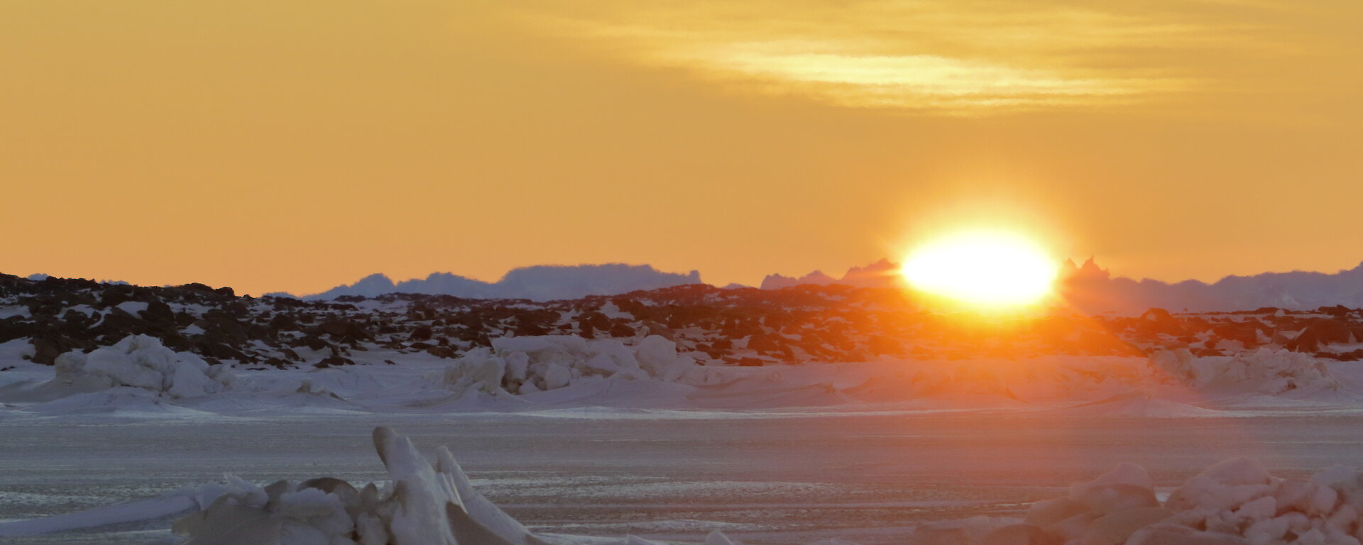 Photo of sun setting