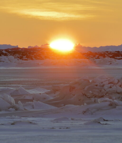 Photo of sun setting