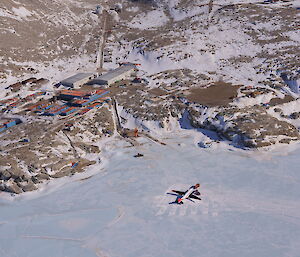 The sea-ice runway at Mario Zucchelli station