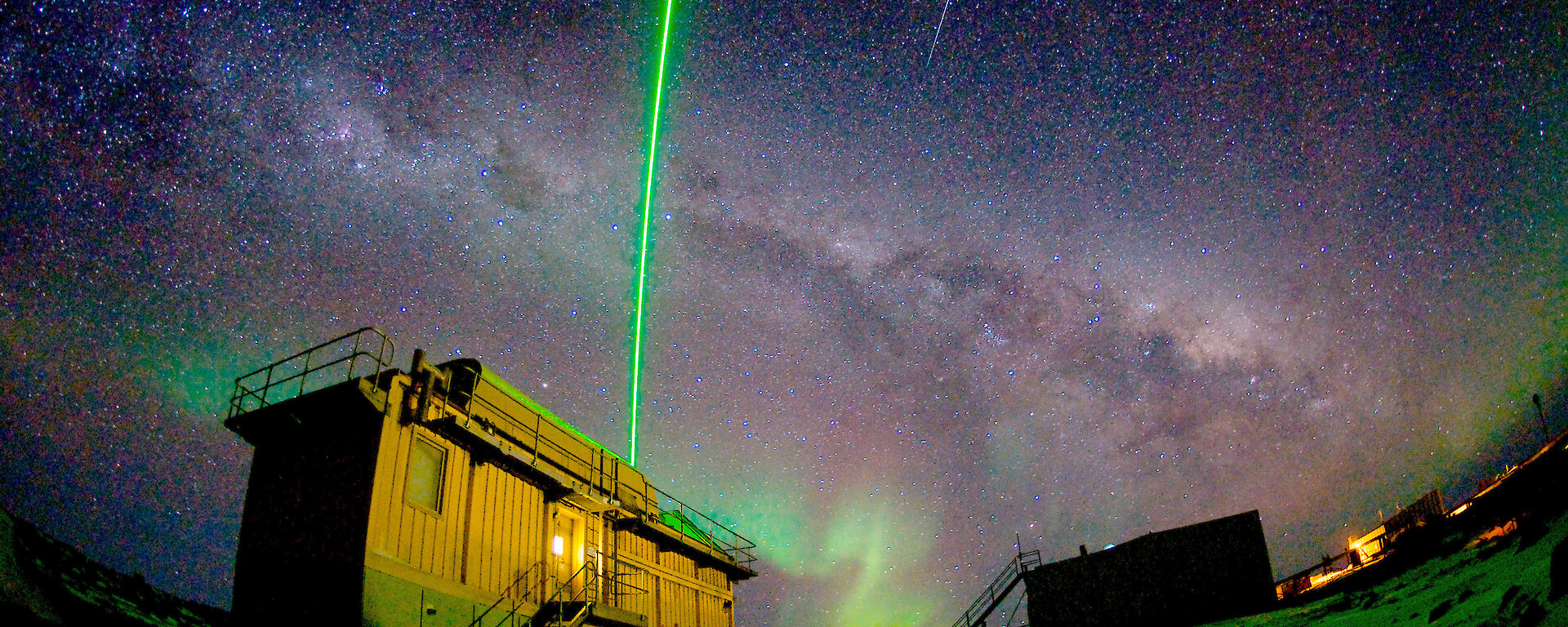 The LIDAR instrument lighting the sky above Australia’s Davis research station