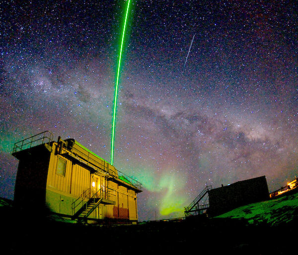 The LIDAR instrument lighting the sky above Australia’s Davis research station