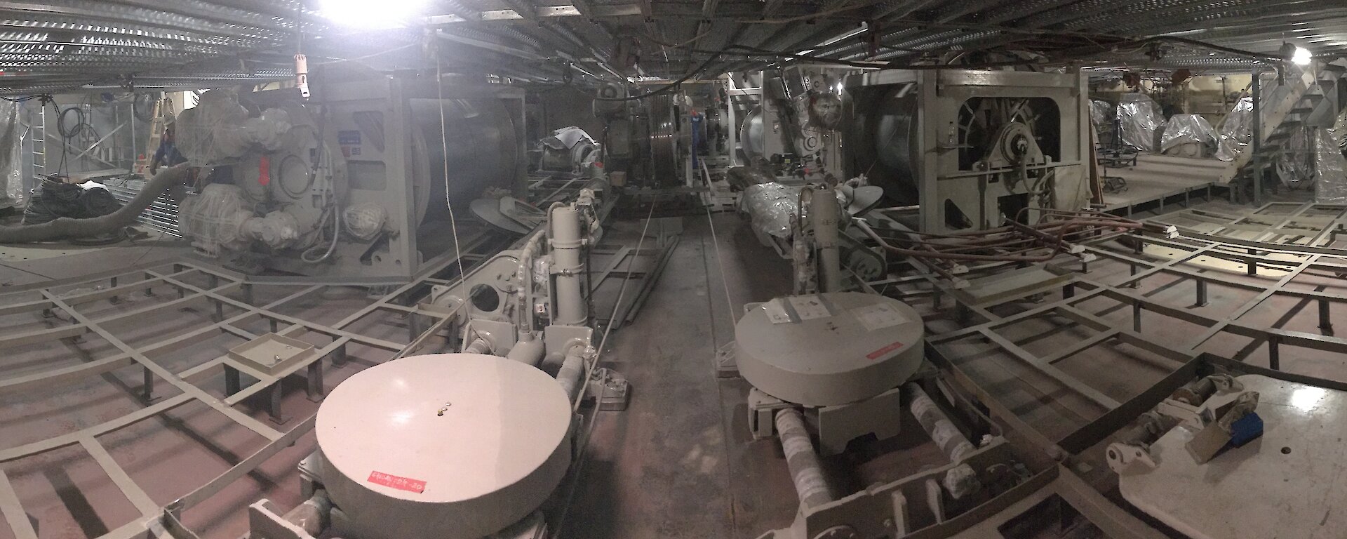A panoramic view of the winch room.