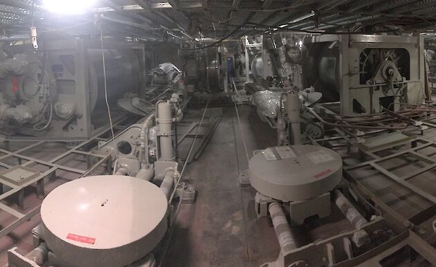 A panoramic view of the winch room.