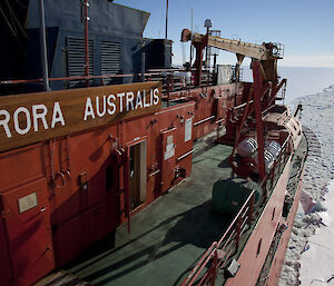 Australia’s icebreaker Aurora Australis in sea-ice