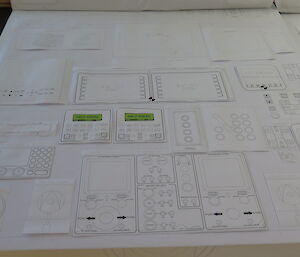 A 1:1 scale mock-up of the central conning console.