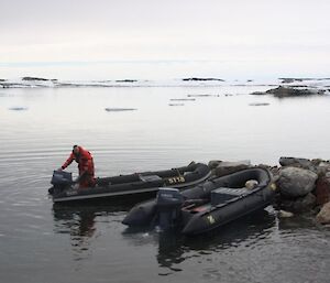 Boats being prepared