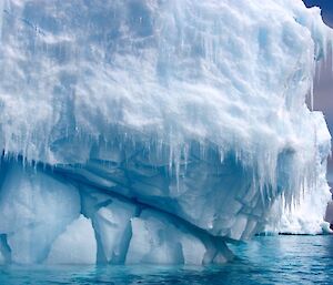 Close up picture of an iceberg