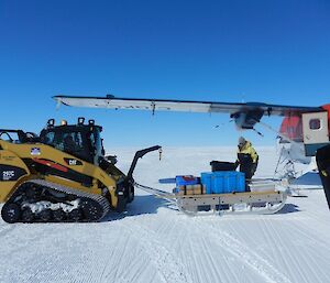 Loading science equipment onto the aircraft