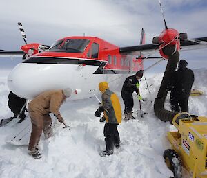 Digging out an aircraft after the blizzard