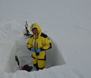 Andrew standing in the pit