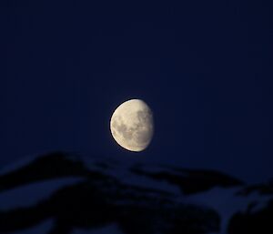 Moon rising above the plateau