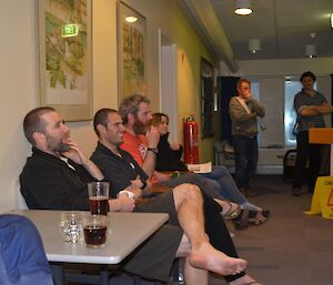 Crowd watching table tennis at Casey