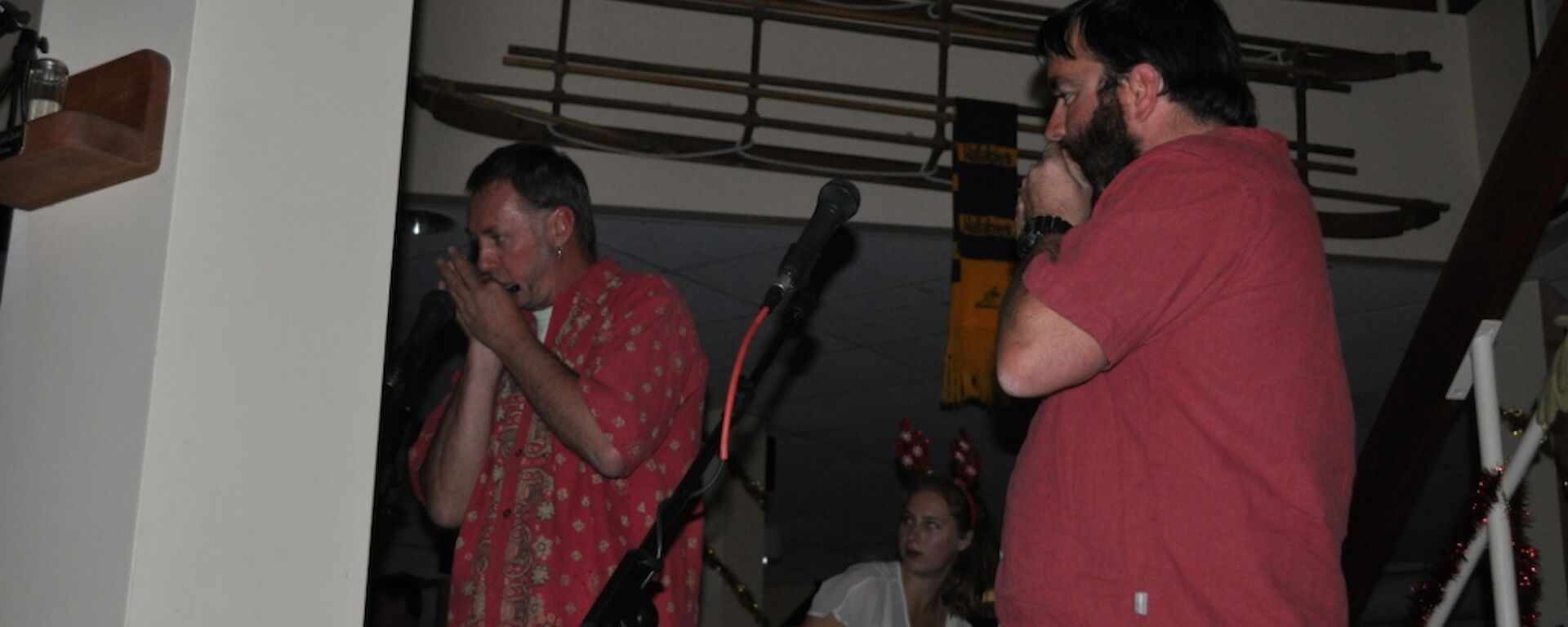 Tim and Jeb on the harmonicas