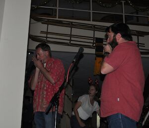 Tim and Jeb on the harmonicas