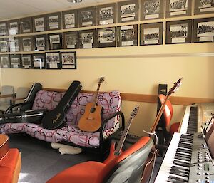 The music corner in the wallow of the Red Shed