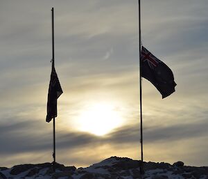 Flags on ANZAC Day