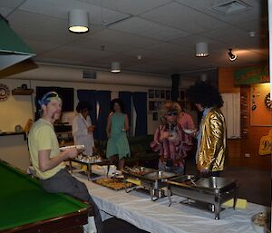 70s night buffet at Casey