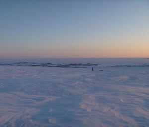 A landscape photo with ice and sky