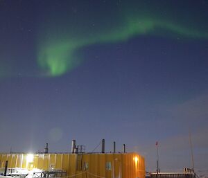 Aurora over Casey station