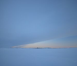 Looking back at Casey Station from the sea ice in Newcomb Bay