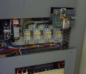 Earth leakage breakers on wall