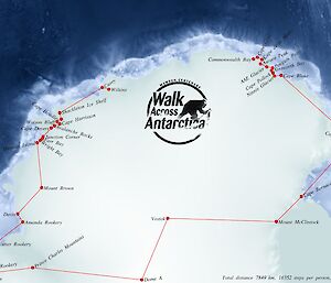 Walk around Antarctica map