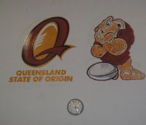 Workshop wall with Queensland rugby logo and mascot