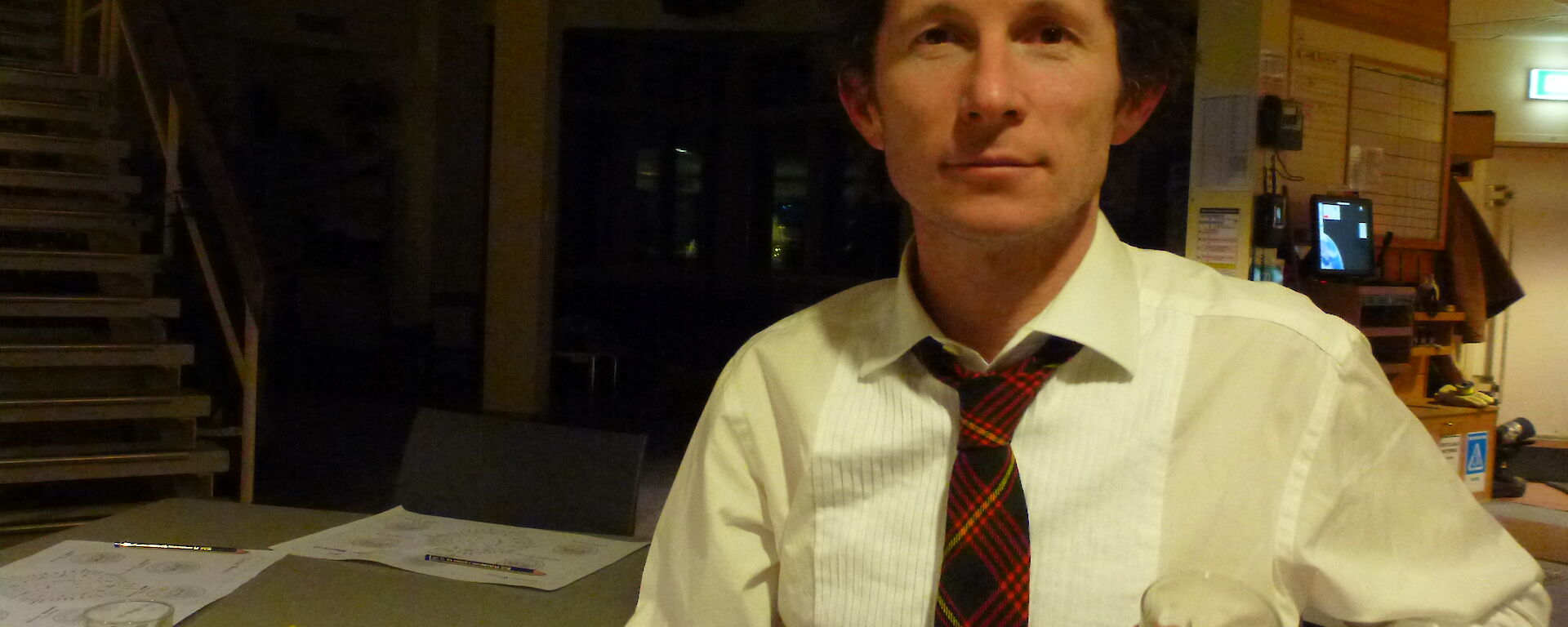 Stuart Gibson having a single malt whisky at Casey