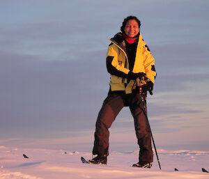 Sheri skiing at Casey