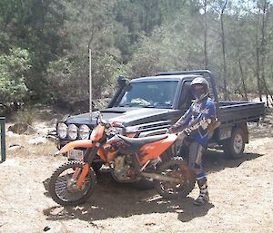 Cam and his dirt bike