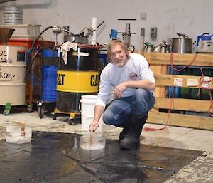 Jon in the workshop at Casey