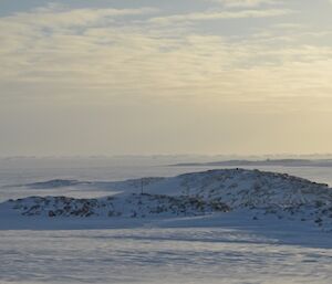 Sea ice on the Bay right in front of station — on Thursday