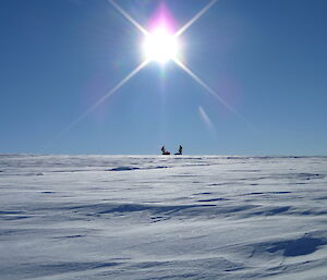 Sunny and cold day in Antarctica