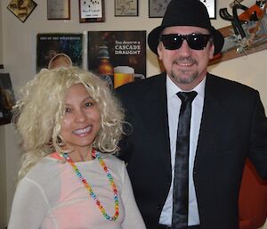 Mark and Sheri dressed up for 80s night at Casey