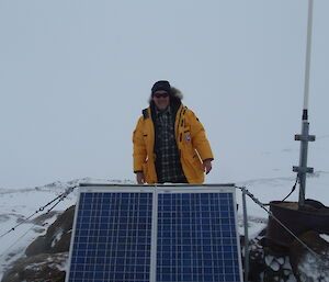 Dave making some repairs to the transmitter at Browning Peninsula (near Casey) earlier in the year