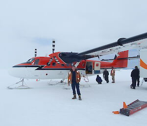 Dave about to head off on the twin otter from the Casey skiway last summer