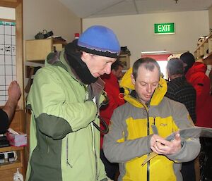 Stuart and Gav readying for a search on quads