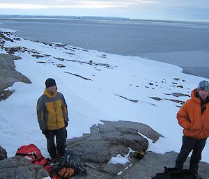 Gav and Stu with the Vanderford Glacier in the background