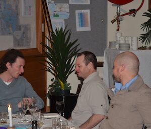 Stu, Gav and Craig at end of winter dinner