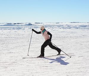 Emma on skis at Casey