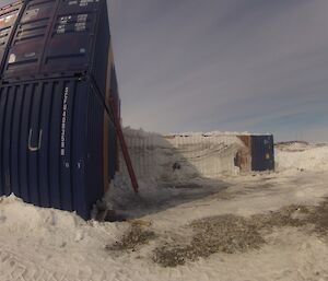 A large space where the containers had been stored for a number of years.