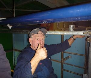 Bob the plumber in the Casey tank house