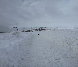 Wharf road ready to be built/cleared at Casey