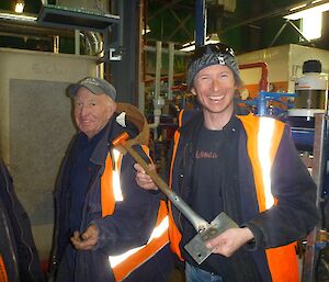 Stu, Jason and Bob in the Casey tankhouse