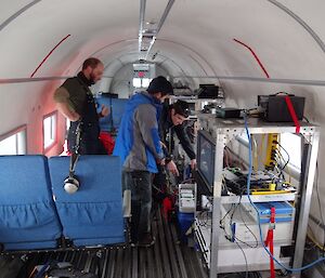 Cyril, Greg and Jamin with some of their ICECAP instruments