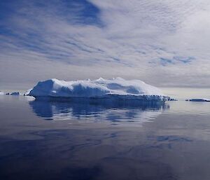 Cloud formations above the icebergs