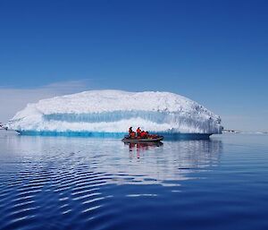 A closer look at one of the icebergs