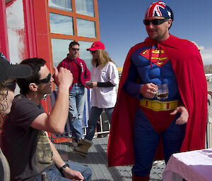 Ben in a Superman costume