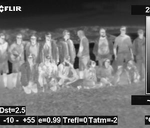 Infrared image of the brave Australia Day swimmers
