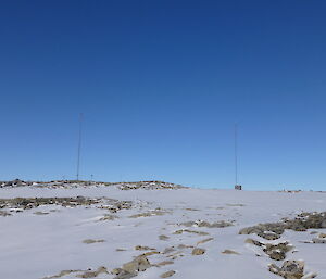 Casey receiver site with three tall mast